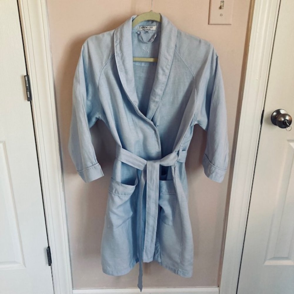 Serena & Lily Positano linen robe